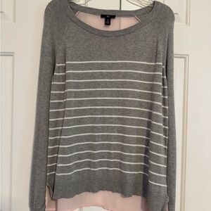 Gap Striped Sweater with Pink Sheer Back